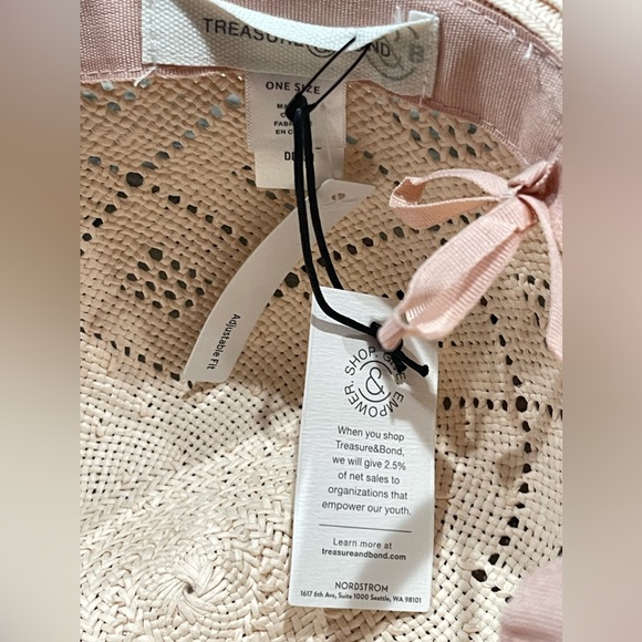 ✨Treasure & Bond Packable Mix Braid Panama Hat One Size NWT - Picture 5 of 7
